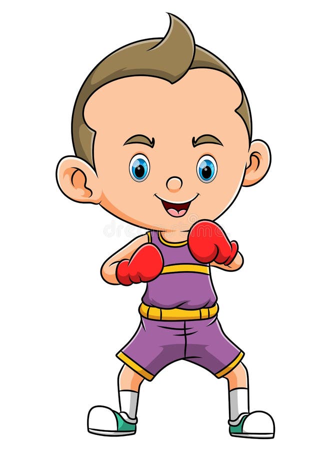 The Professional Boxing Boy is Ready for Fight Stock Vector ...