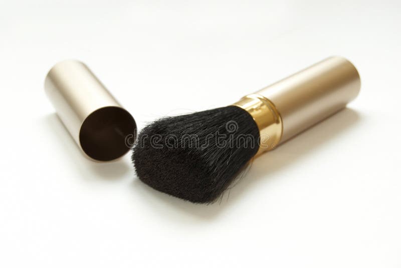 Professional brush for powder on a white.