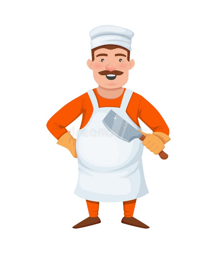 Cartoon Chef Accessories Set Chef Surrounded By Kitchen And