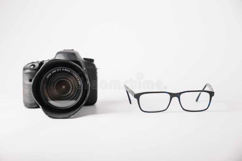 Professional Camera Glasses. High Quality Photo Stock Photo Image of