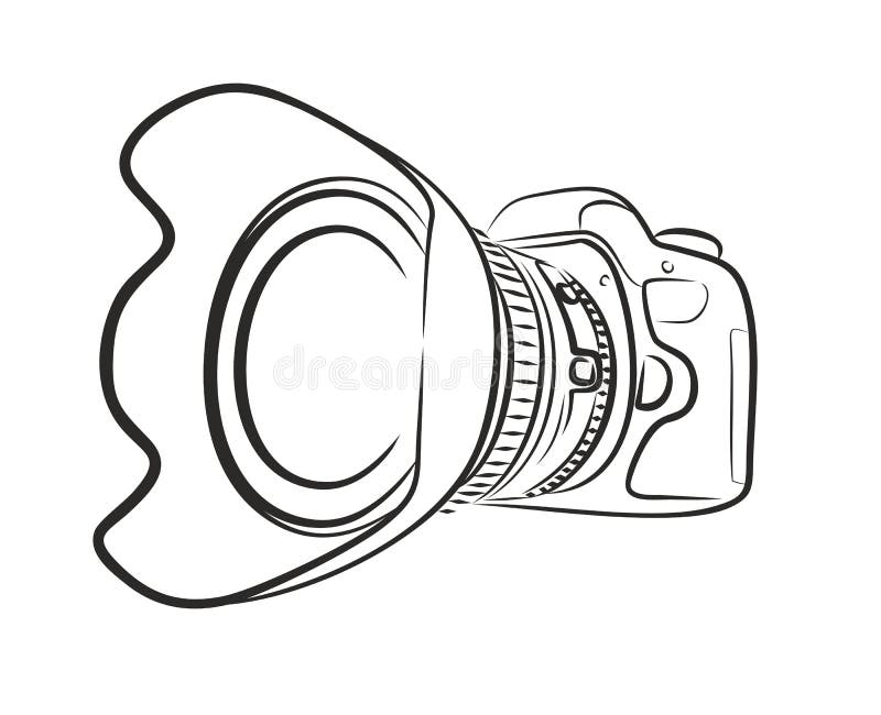 Professional camera stock illustration