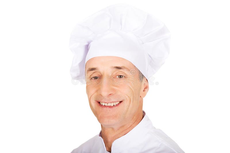 Professional Chef in White Uniform and Hat Stock Photo Image of