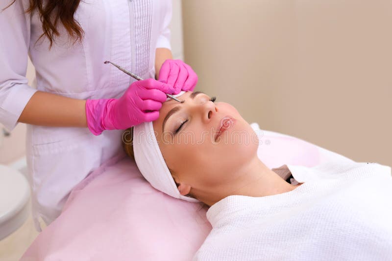 Professional Cleansing Of Acne In A Beauty Salon Stock Image Image