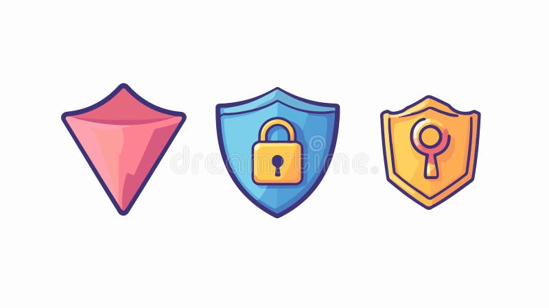 Professional Data Processing Funnel and GDPR Shield Icons vector illustration