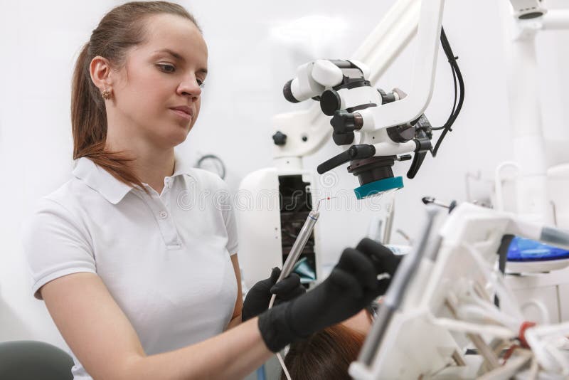 Professional Dentist Working Stock Image Image of clinic, health