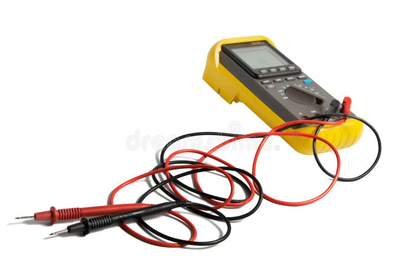 Multimeter with cables stock image. Image of cable, battery 17271975