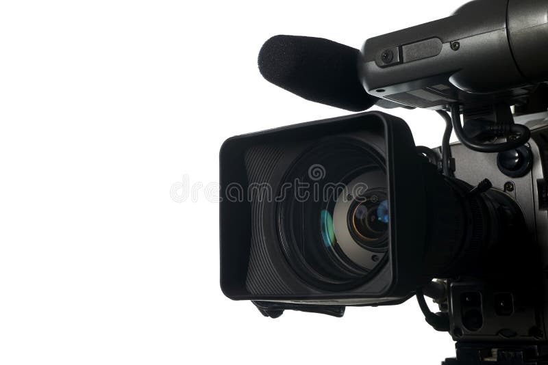 Professional digital video camera stock image