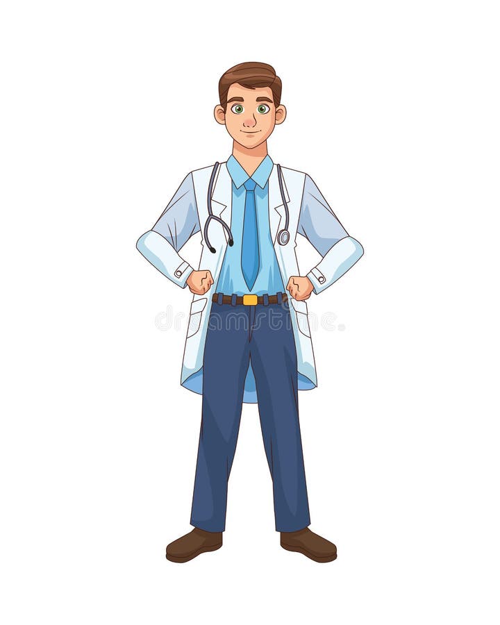 Professional doctor avatar character icon royalty free illustration
