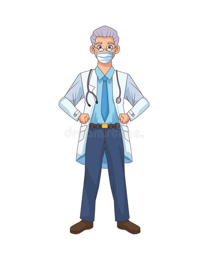 Professional doctor avatar character icon royalty free illustration