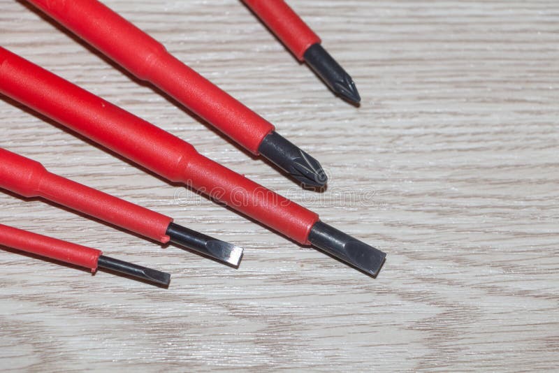 Professional Electrician Screwdrivers Stock Photo Image of work, tool