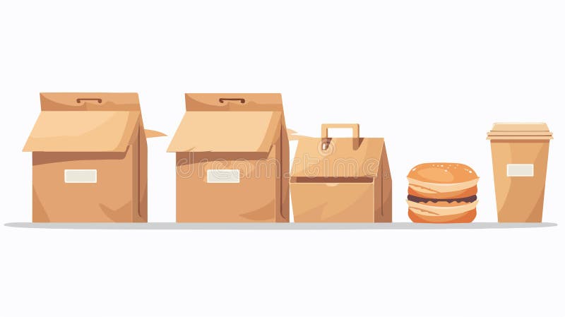 Professional Empty Cardboard Illustration for Various Uses stock illustration