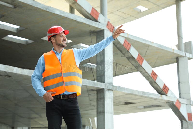 Professional Engineer in Safety Equipment Stock Photo Image of