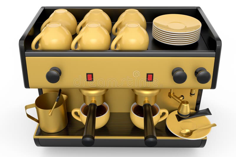 Professional Coffee Machine Used In Coffee Industry Stock Photo