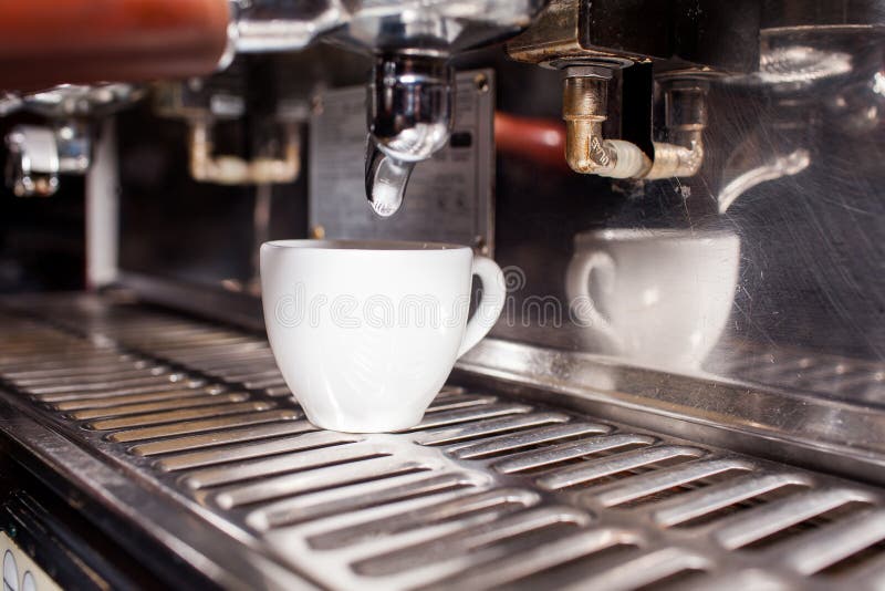 Professional Espresso Machine in Pub, Bar, Restaurant. Stock Photo Image of beans, cafe 42689516