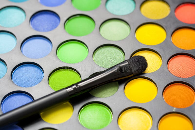 Professional Eyeshadow Case with Brushes Stick Stock Photo Image of