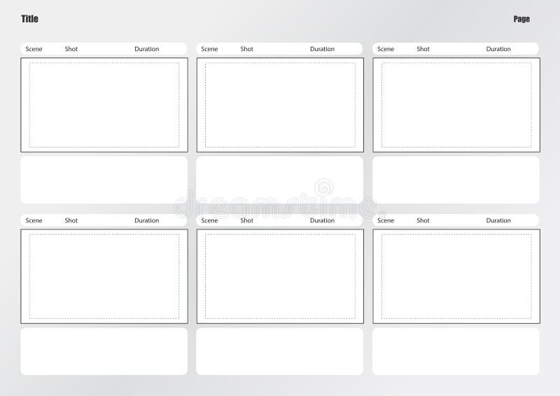 Professional of film storyboard template vector illustration
