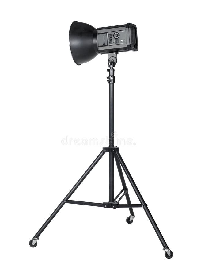 Professional Flashlight on Tripod Stock Photo Image of camera, metal