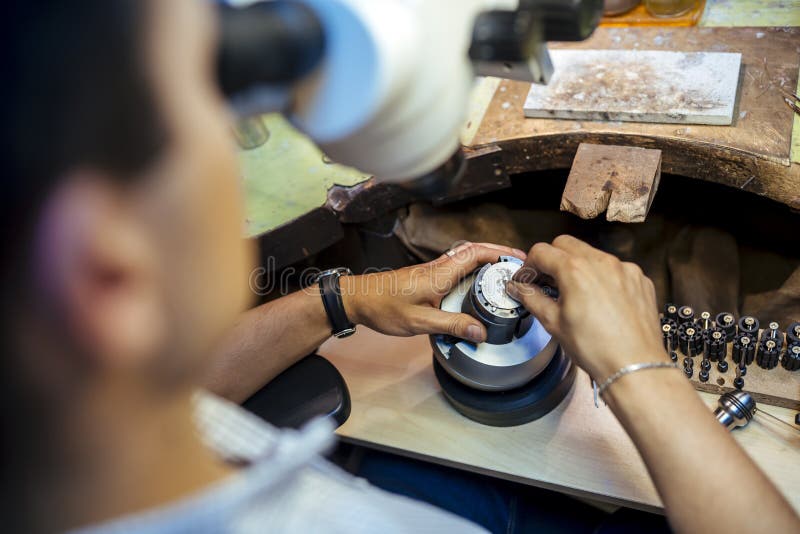 Professional Jeweler Working Stock Photo Image of instrument, equipment 104121408