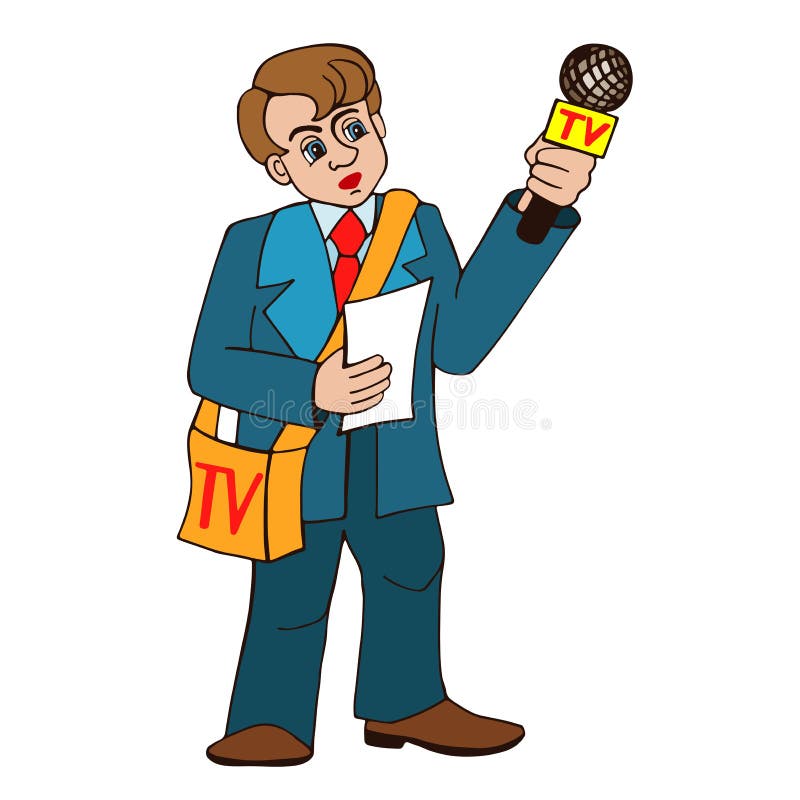 Professional journalists stock vector. Illustration of information -  60457086