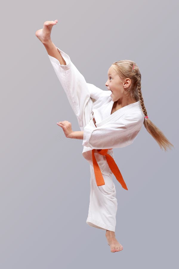 Professional karate girl stock image. Image of movement 31820891