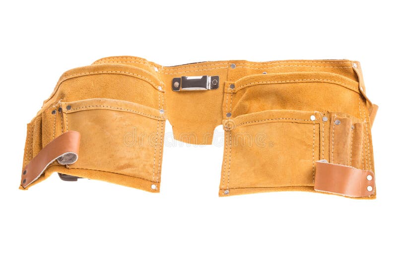 Professional Leather Tool Belt. Stock Image - Image of brown ...