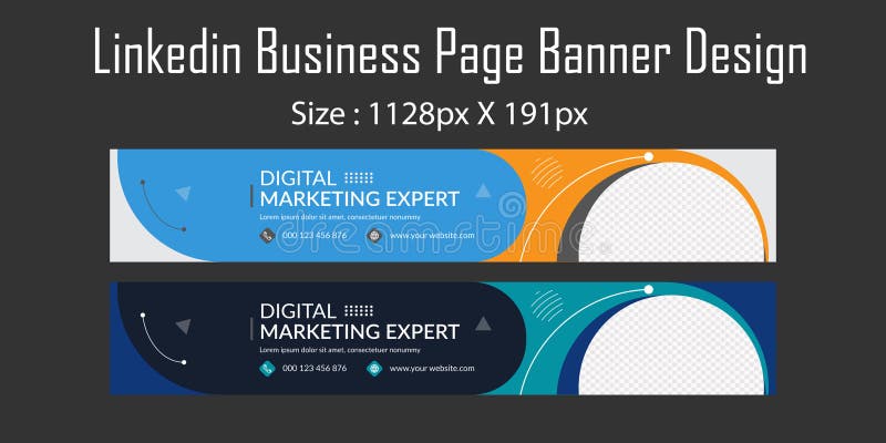 Professional LinkedIn background Banner or cover photo design editable graphics template. Digital marketing linkedin banner stock images, royalty-free photos and pictures
