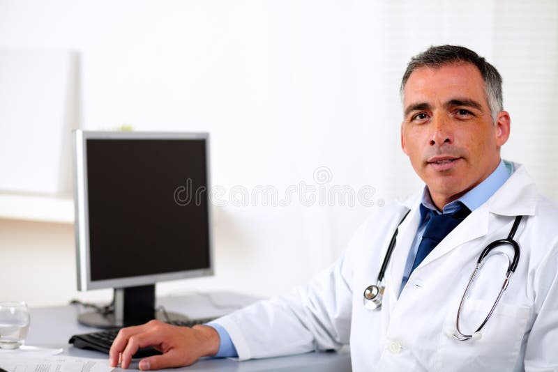 Professional mature medicine specialist
