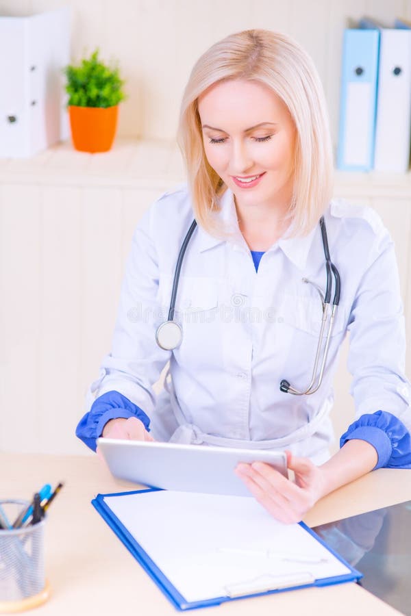 Professional Nurse Involved in Work Stock Image - Image of closeup