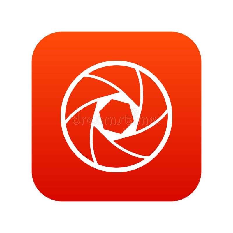 Professional Objective Icon Digital Red Stock Vector Illustration of