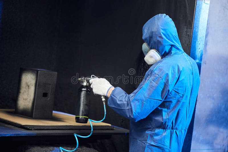 Professional Painter Works in the Paint Shop Stock Photo Image of