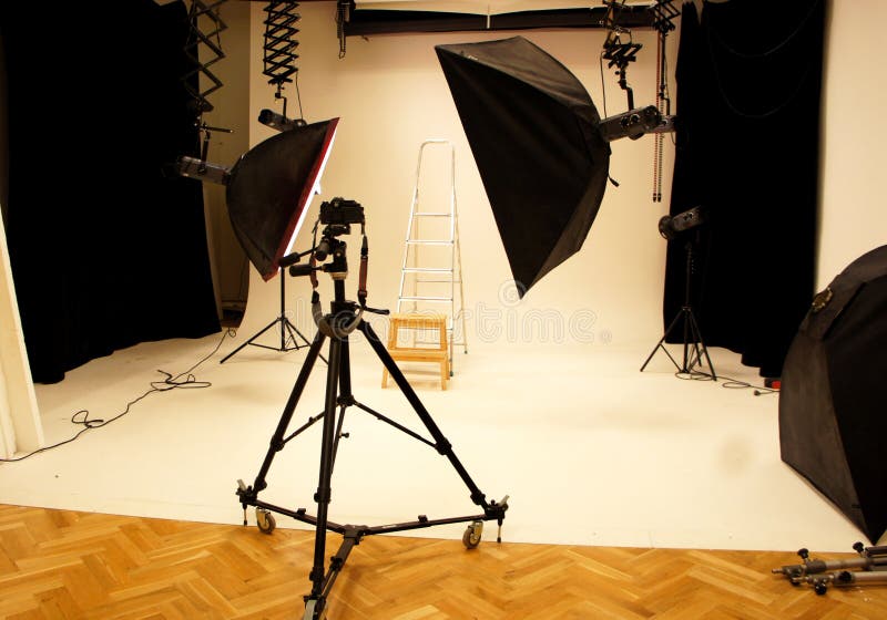 Professional Photo Studio and Equipment Stock Image Image of lamp