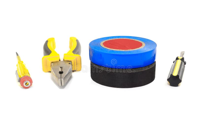 Pliers, Screwdriver Set and Electrical Tape Stock Photo Image of tape