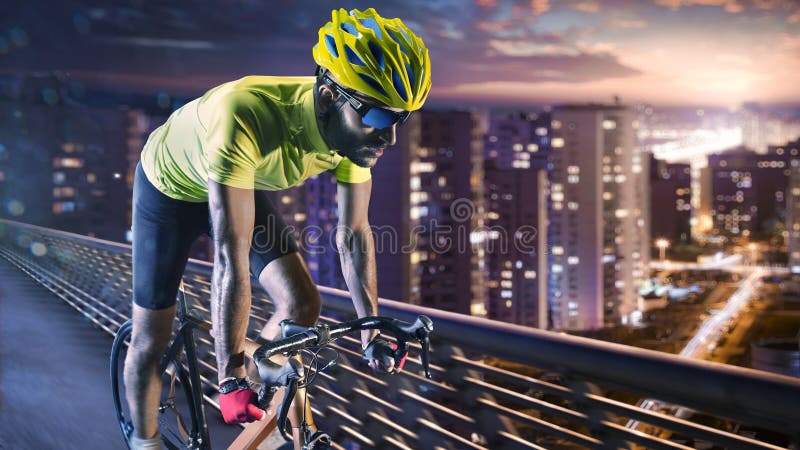 Professional road bicycle racer in action royalty free stock photo Professional road bicycle racer in action royalty free stock photo