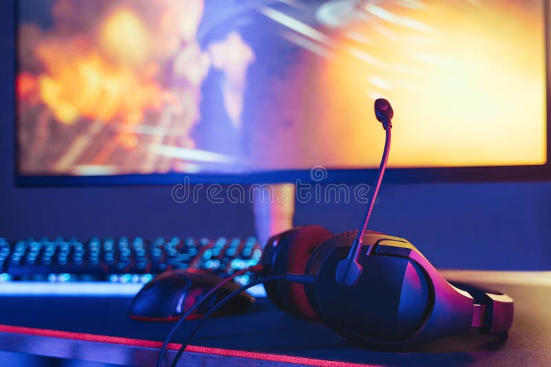 Gaming Setup Background Stock Photos - Free & Royalty-Free Stock Photos  from Dreamstime