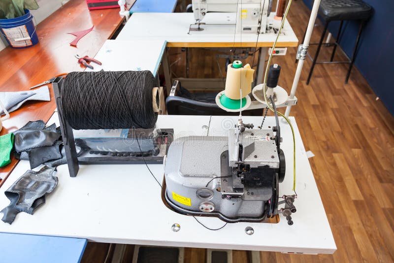 Sewing Machine for Embroidery and Making Clothes in the Stock Photo Image of clothing