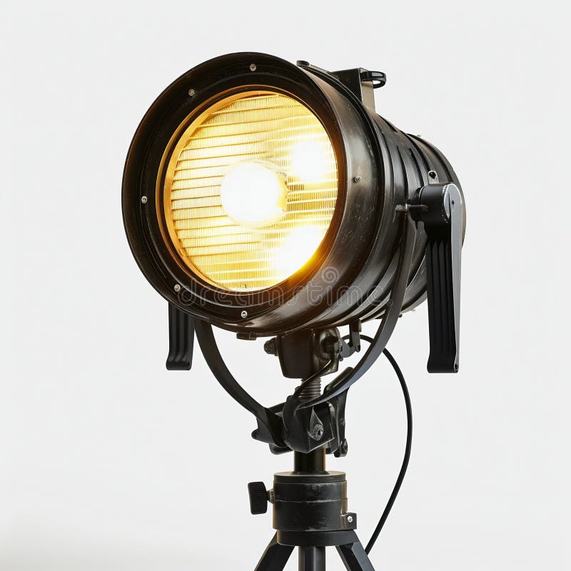 Professional Studio Spotlight Isolated on White Background. Generative ai vector illustration