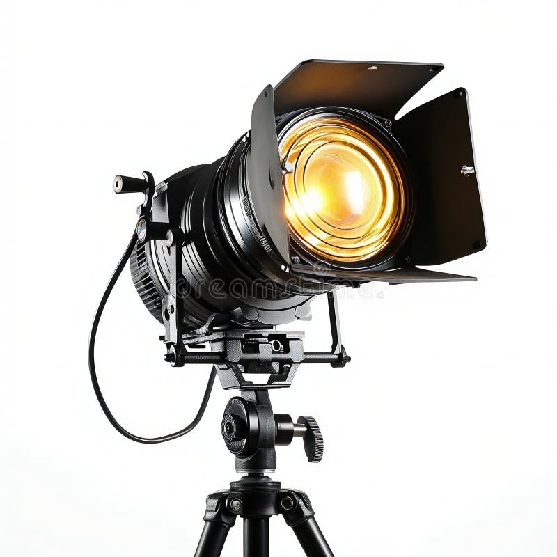 Professional Studio Spotlight Isolated on White Background. Generative ai royalty free illustration