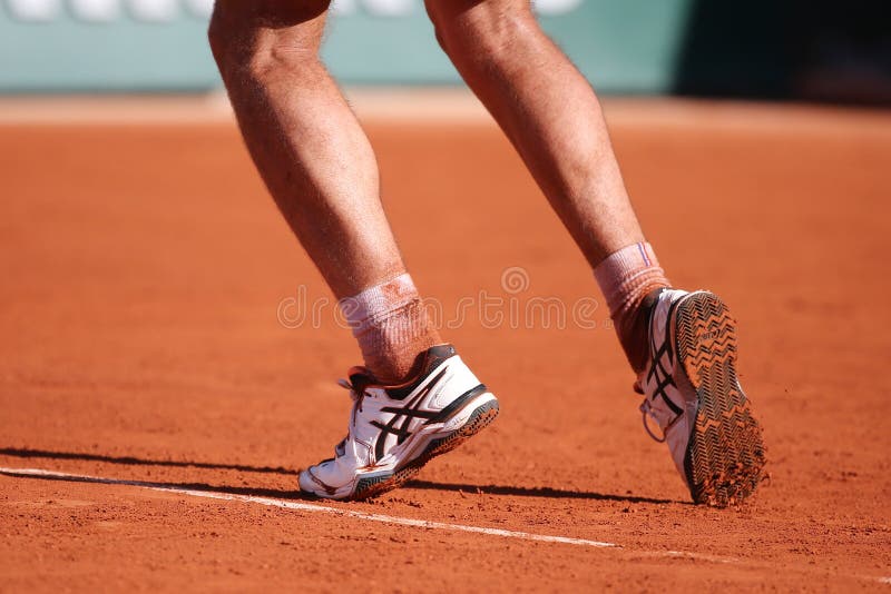 Professional Tennis Player Richard Gasquet of France Wears Custom Asics Gel Resolution Shoes during His Third Round at Editorial Stock - Image of player, 56005309