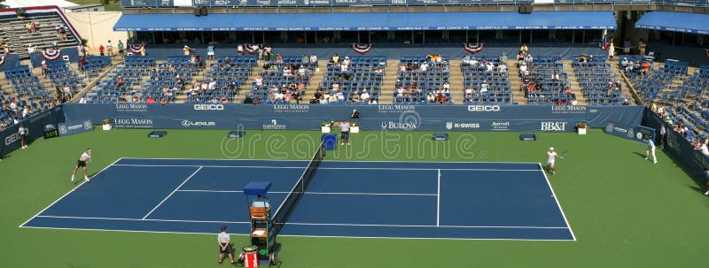 Professional Tennis Players - Match, Stadium stock image Professional Tennis Players - Match, Stadium stock image