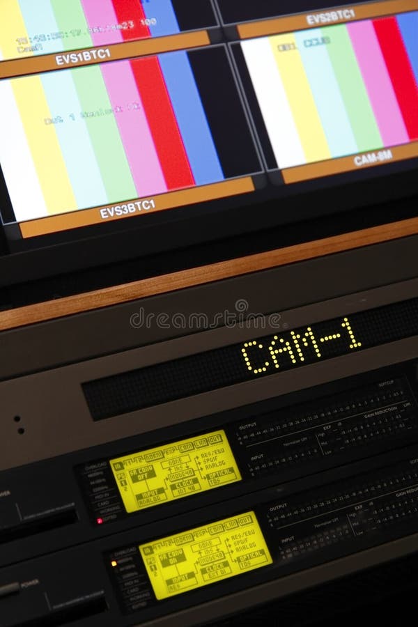 Professional TV equipment stock image. Image of live 25263757