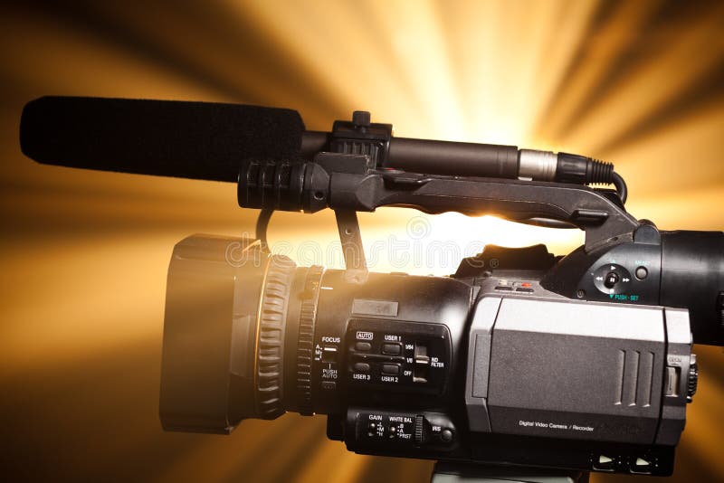 Professional video camera stock photo