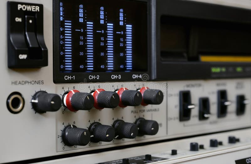 Professional Video Recorder. Control Panel Stock Photo Image of play