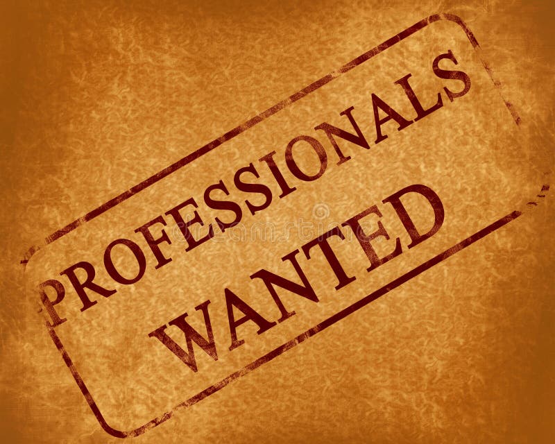 Professionals wanted vector illustration