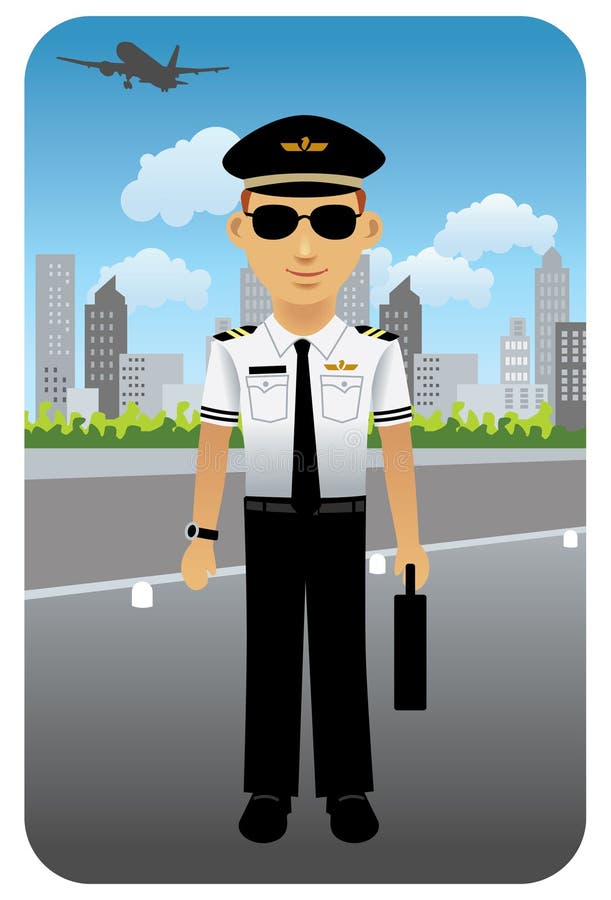 Professione fissata: Pilota di linea aerea illustrazione di stock