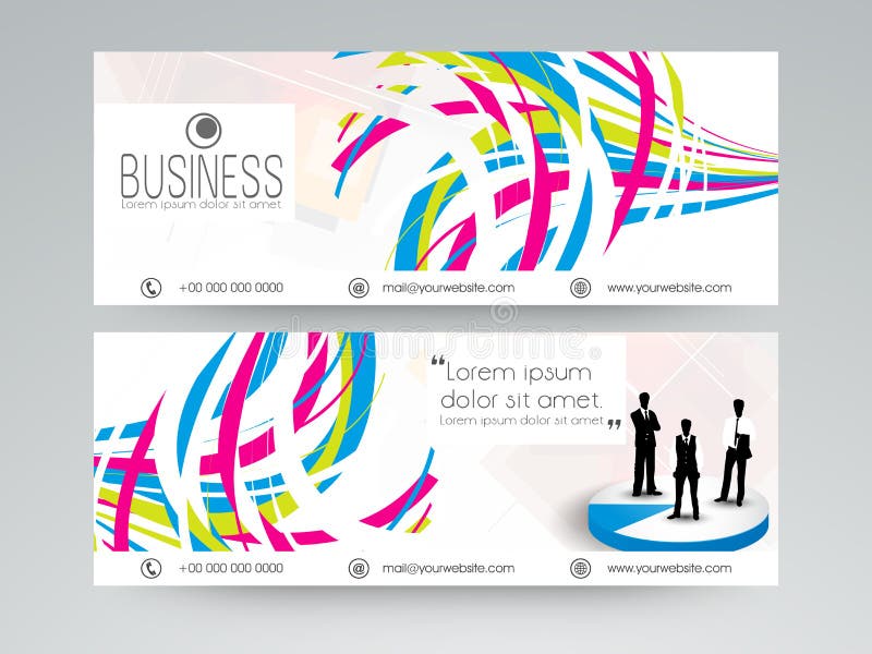 Professionele die websitekopbal of banner voor zaken wordt geplaatst vector illustratie Professionele die websitekopbal of banner voor zaken wordt geplaatst vector illustratie