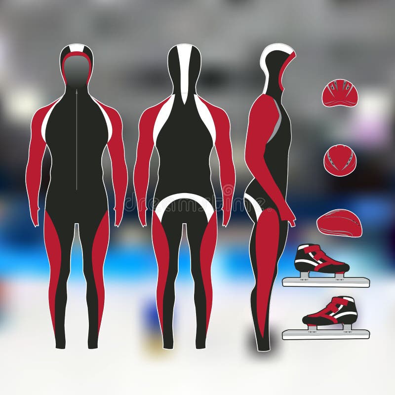 Professionele sportenvorm voor het korte spoor Geïsoleerd beeld stock illustratie Professionele sportenvorm voor het korte spoor Geïsoleerd beeld stock illustratie