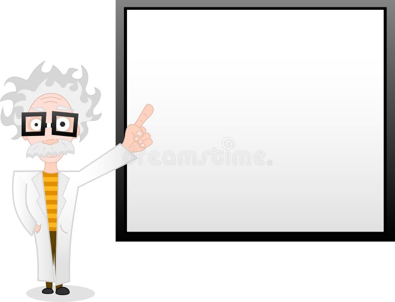 Professor e whiteboard ilustração stock Professor e whiteboard ilustração stock