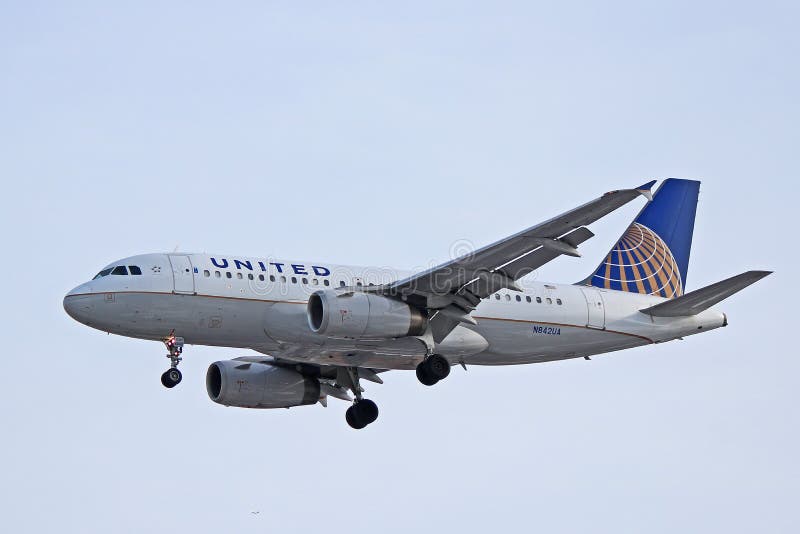Profil för United Airlines flygbuss A319-100