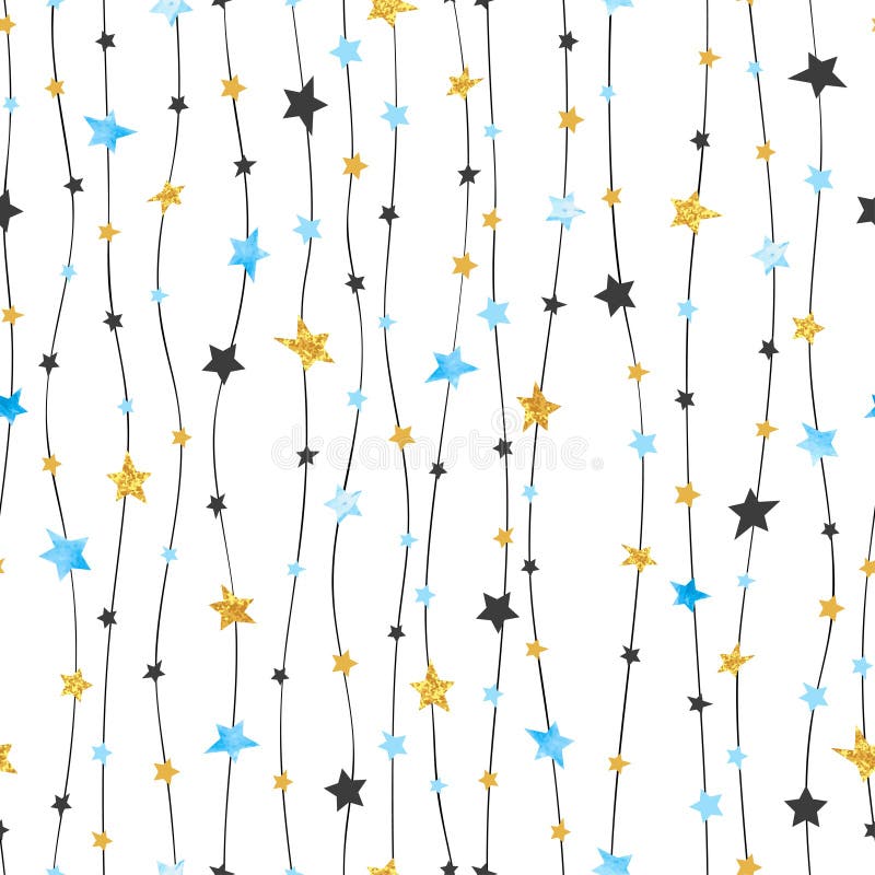 Profil sous convention astérisque sans couture dans des couleurs bleues, noires et d'or illustration stock Profil sous convention astérisque sans couture dans des couleurs bleues, noires et d'or illustration stock
