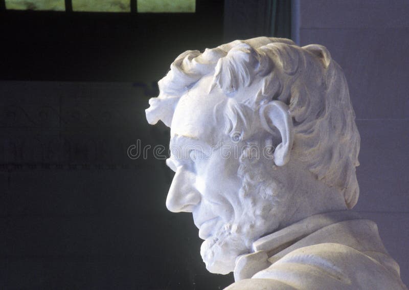 Profil von Abraham Lincoln in Lincoln Memorial Washington D C
